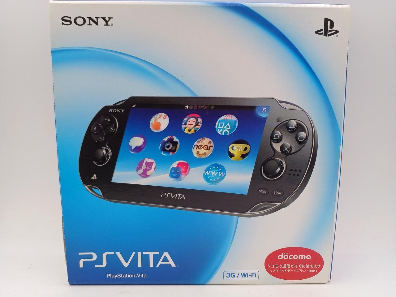 Sony PS Vita 3G Wi-Fi Crystal Black PCH-1100AA01 Complete Set A1610