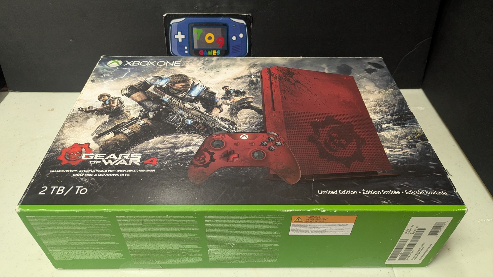 Microsoft Xbox One S Gears of War 4 Limited Edition 2 TB Crimson Red Console
