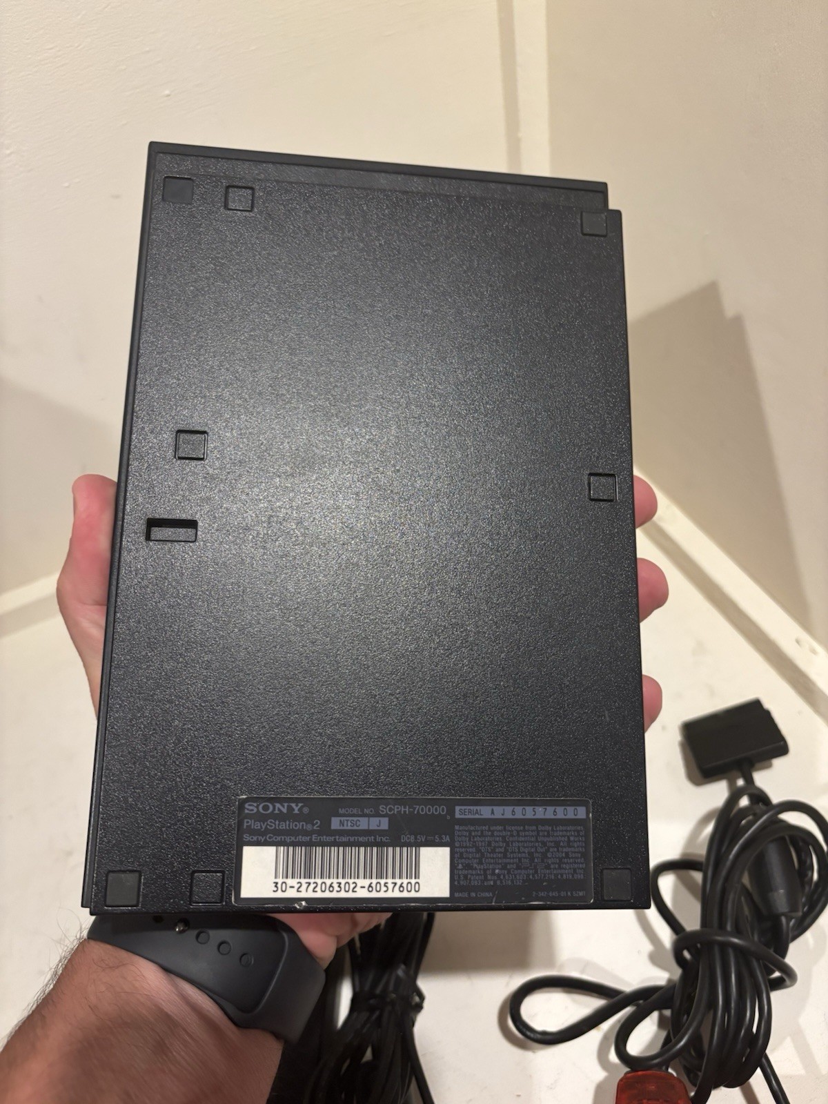 Sony PlayStation 2 PS2 Slim SCPH-70000 Black Console W Controller Plays US games