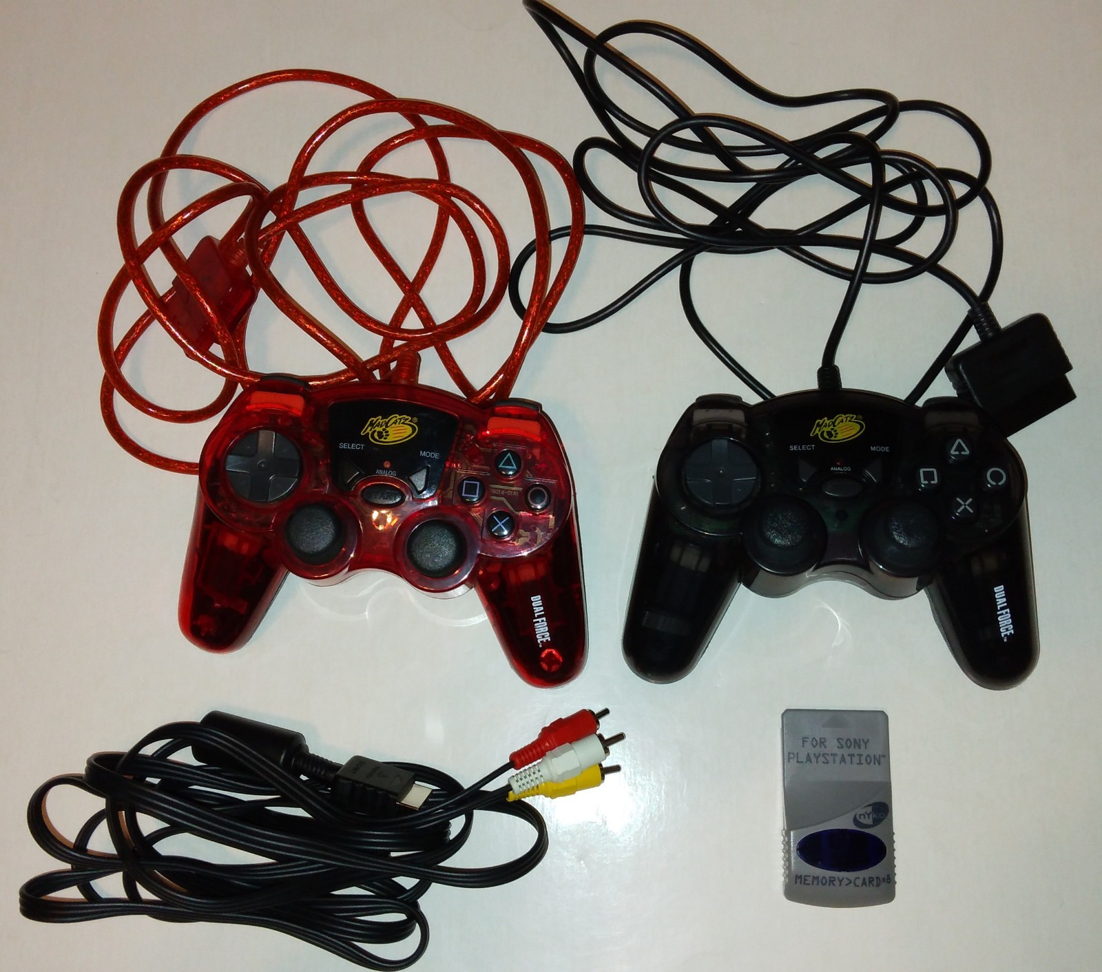 Sony PlayStation (PS1) Console SCPH-7501 w/ 2 Controllers, Memory Card, 13 Games