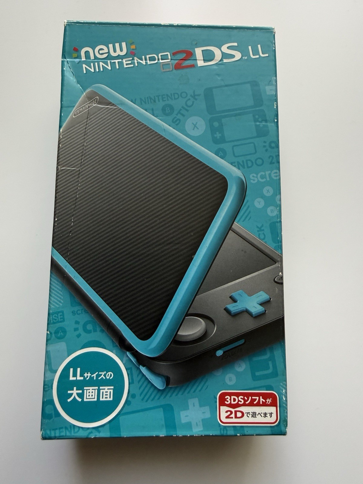 Nintendo 2DS XL LL Black x Turquoise English Region Free 64GB Charger