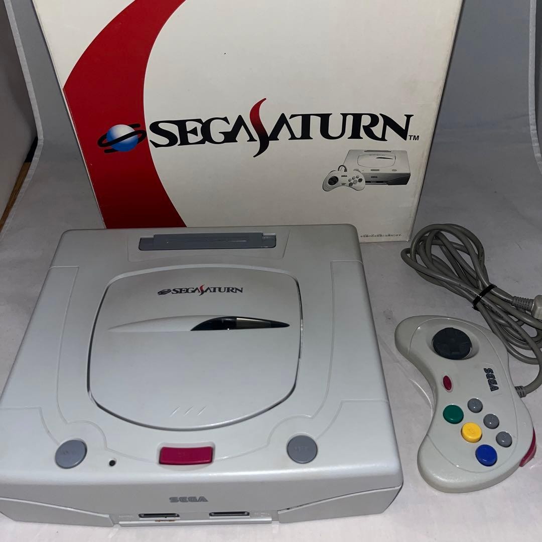 SEGA Saturn HST-0019 Console Postcard Included Tested Working Japan