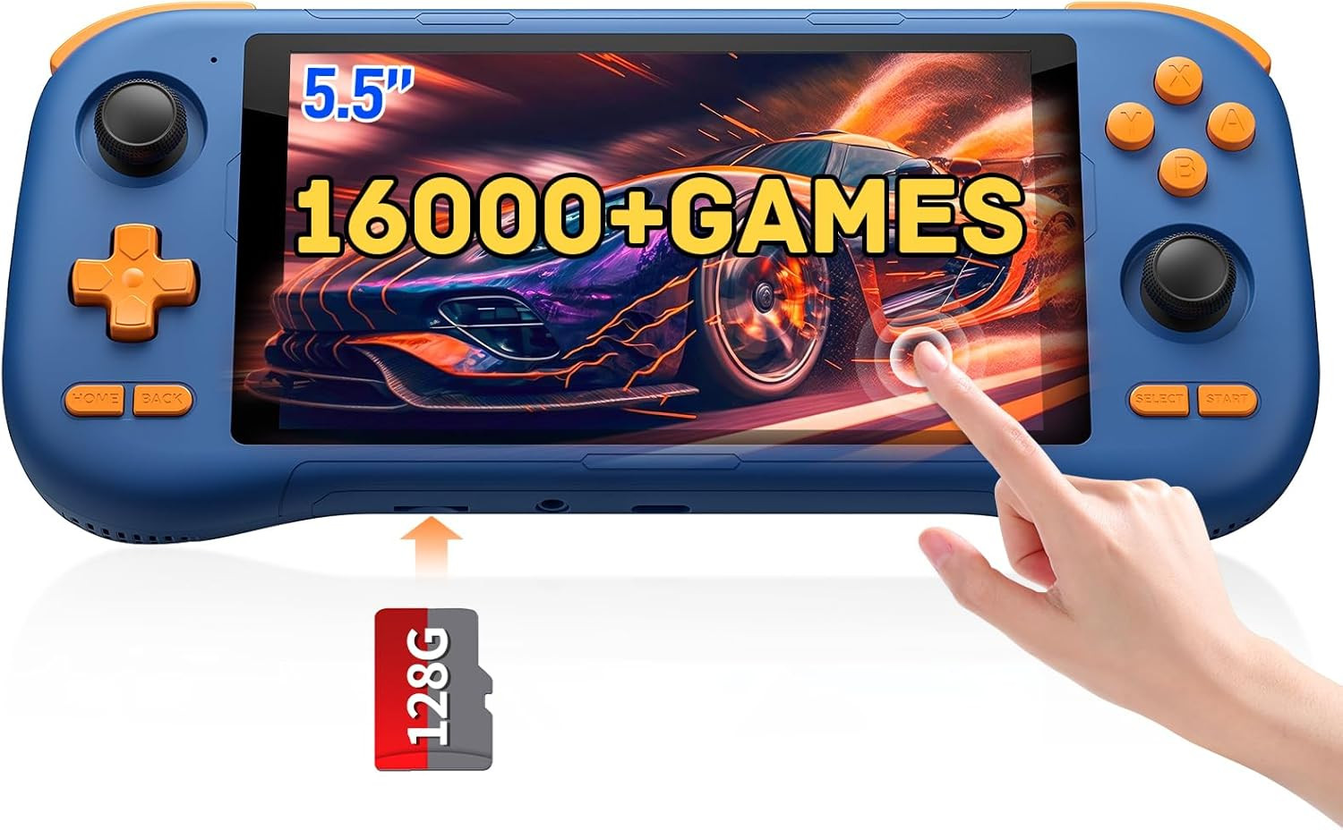 K56 Retro Handheld Game Console, Support 16000+ Games, Equipped with 128G TF Car