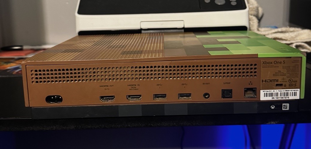 Xbox One S Minecraft Limited Edition 1TB Console w/Cords TESTED Works Fast Ship