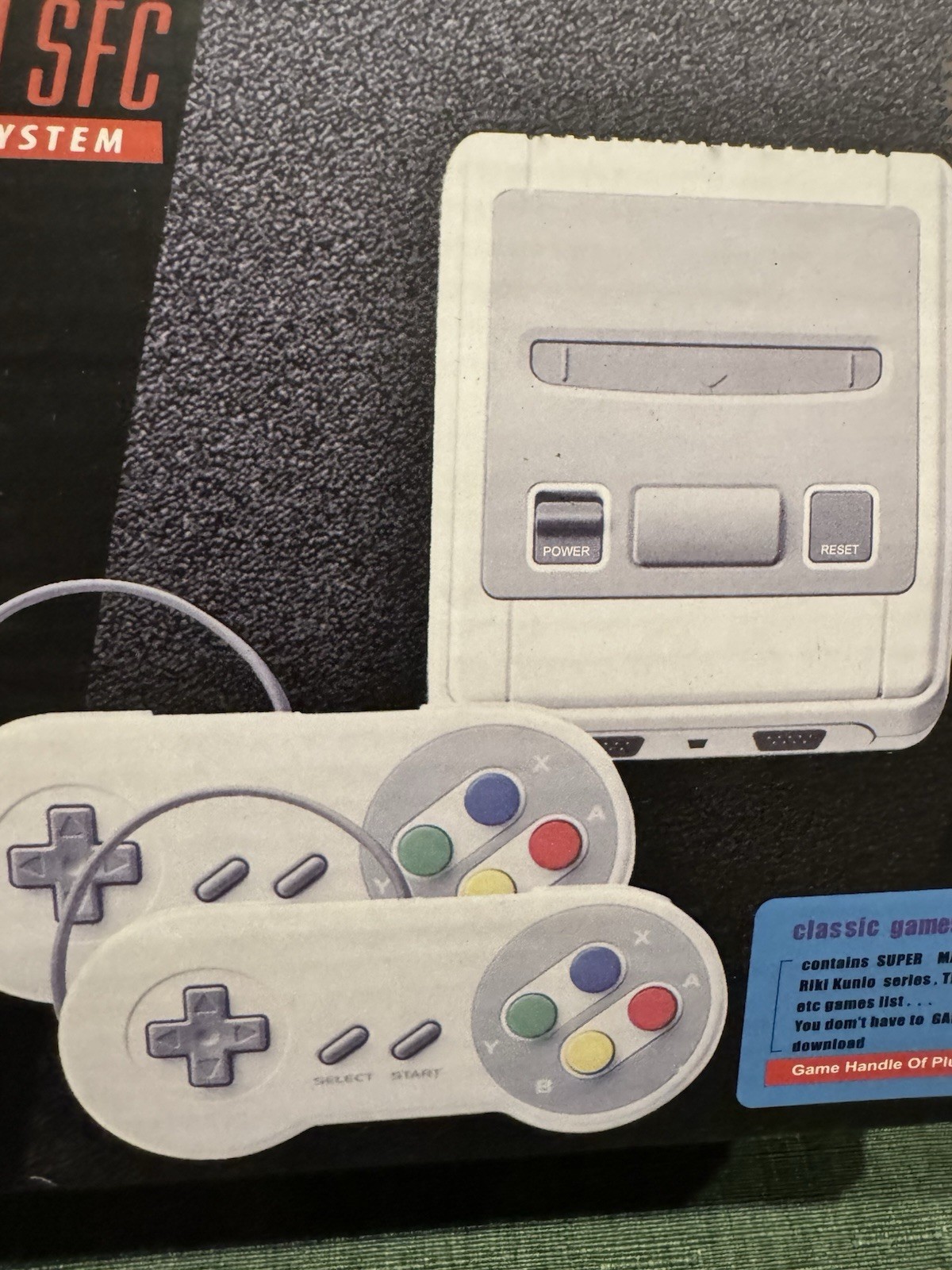 Super Mini SFC Nintendo SNES Console 620 Built-In Games AV-Out 2 Controllers