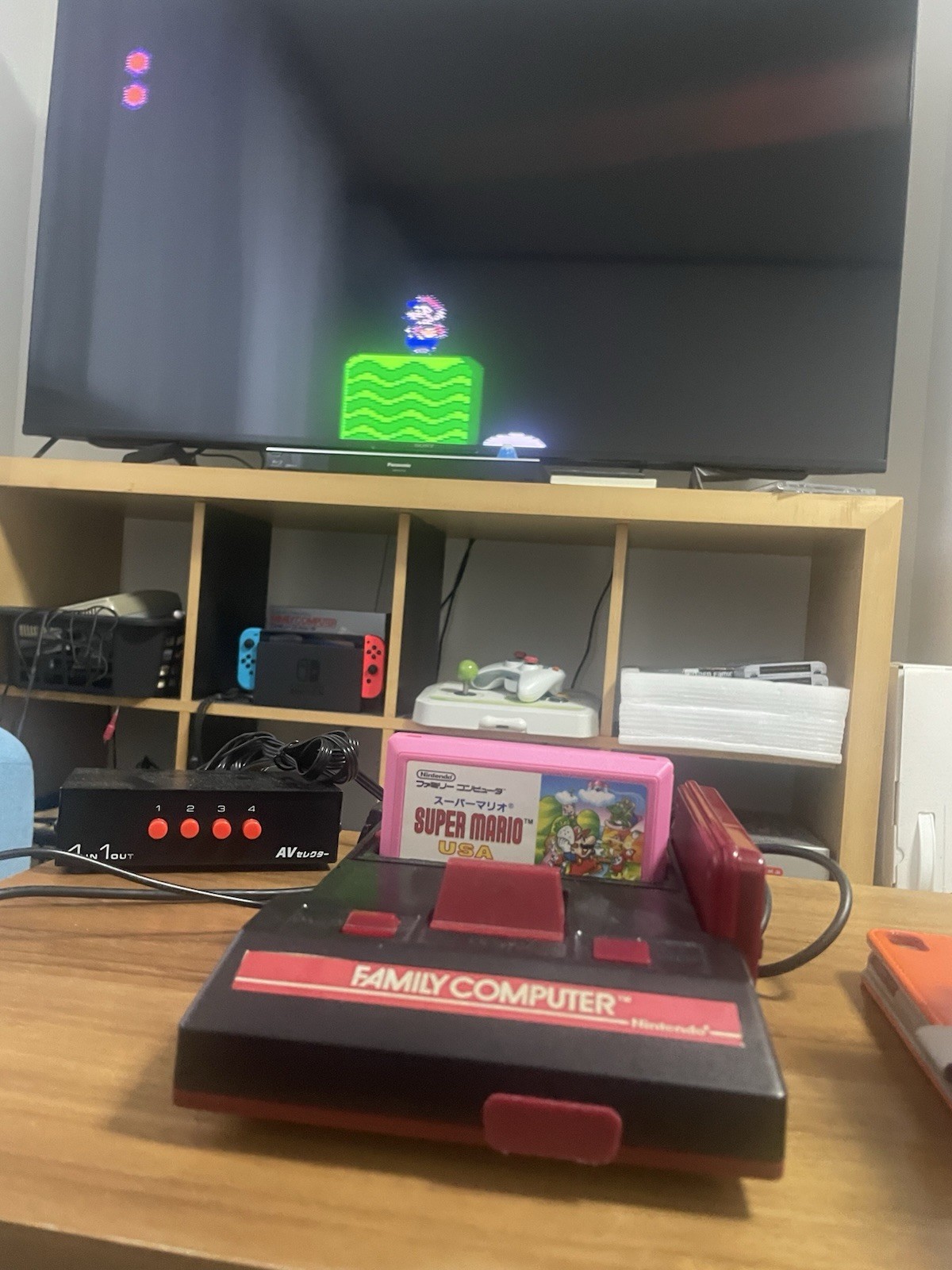 NES Nintendo Famicom Black Console AV / USB Power Supply Ver. JAPAN Rare