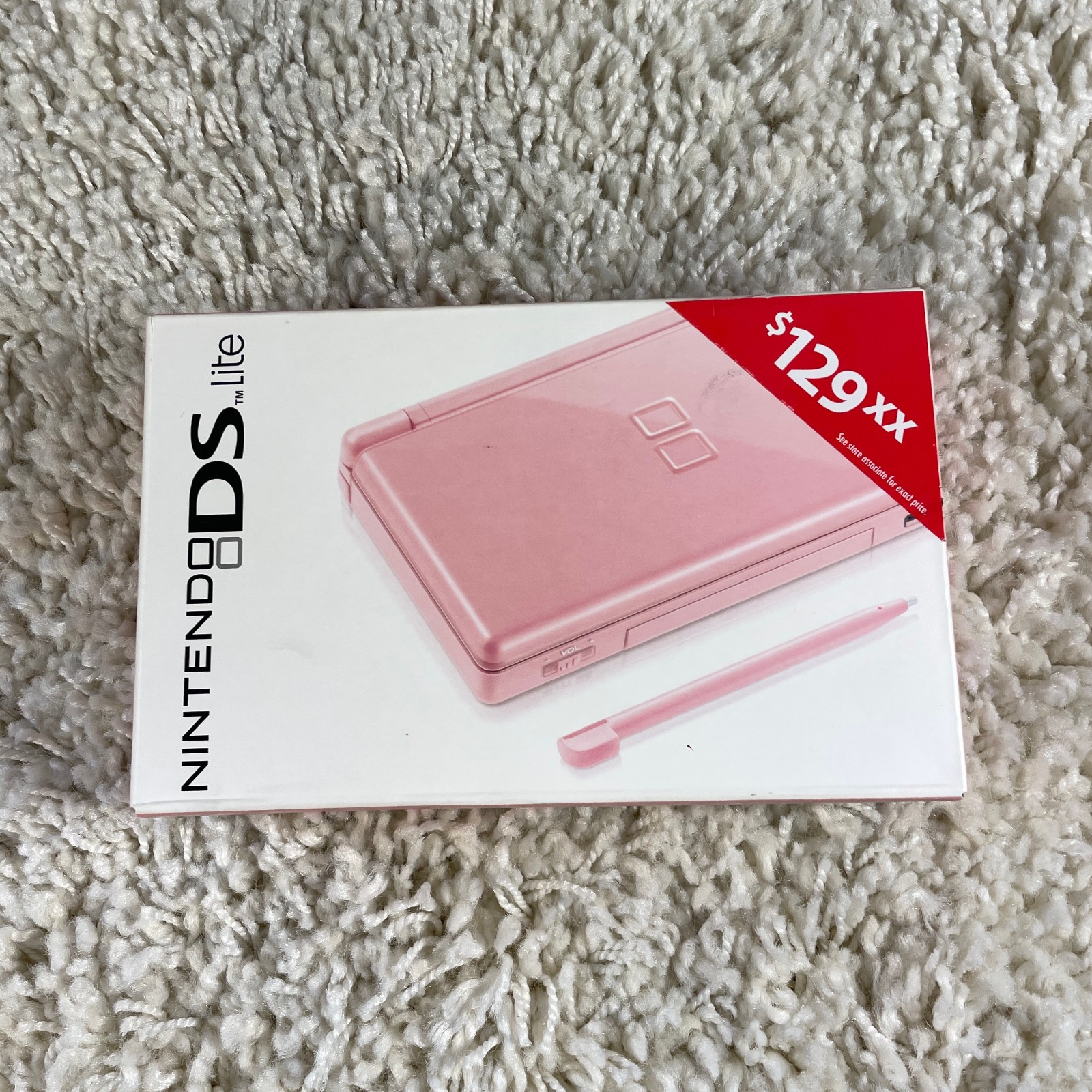 Nintendo DS Lite Coral Rose Pink Handheld System USG-001 Complete In Box CIB
