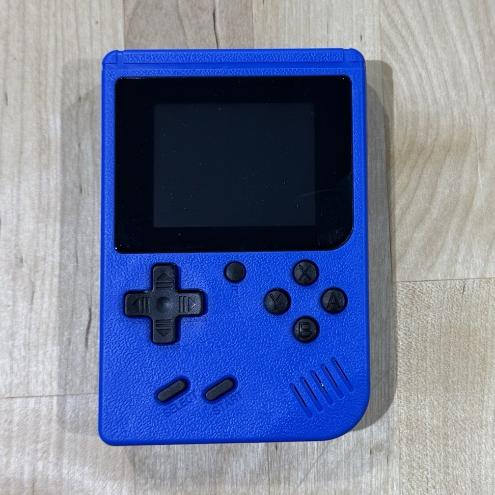 Blue Retro Handheld Game Console Built-In Games, Region Free, AV, 480p