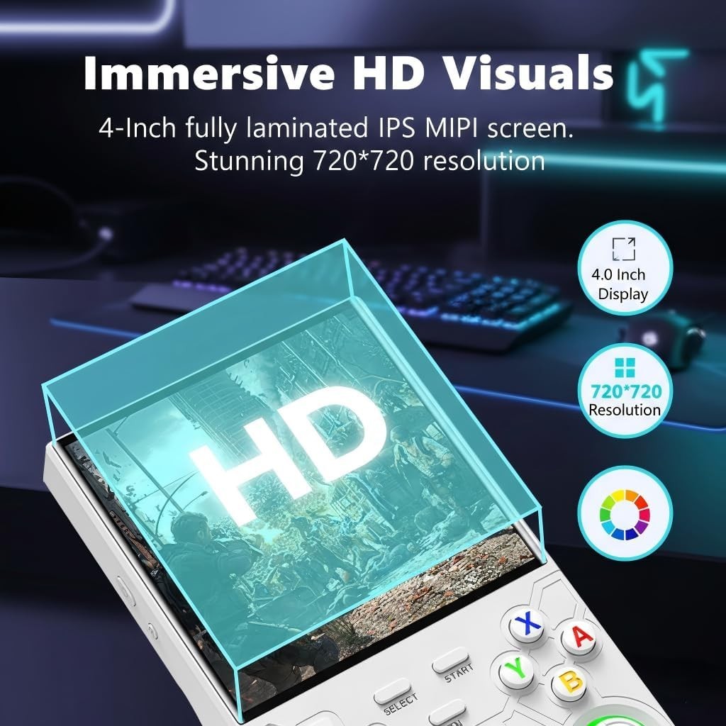 R36 Ultra Retro Handheld Video Game Console 4″ IPS Screen 40000+ Video Games