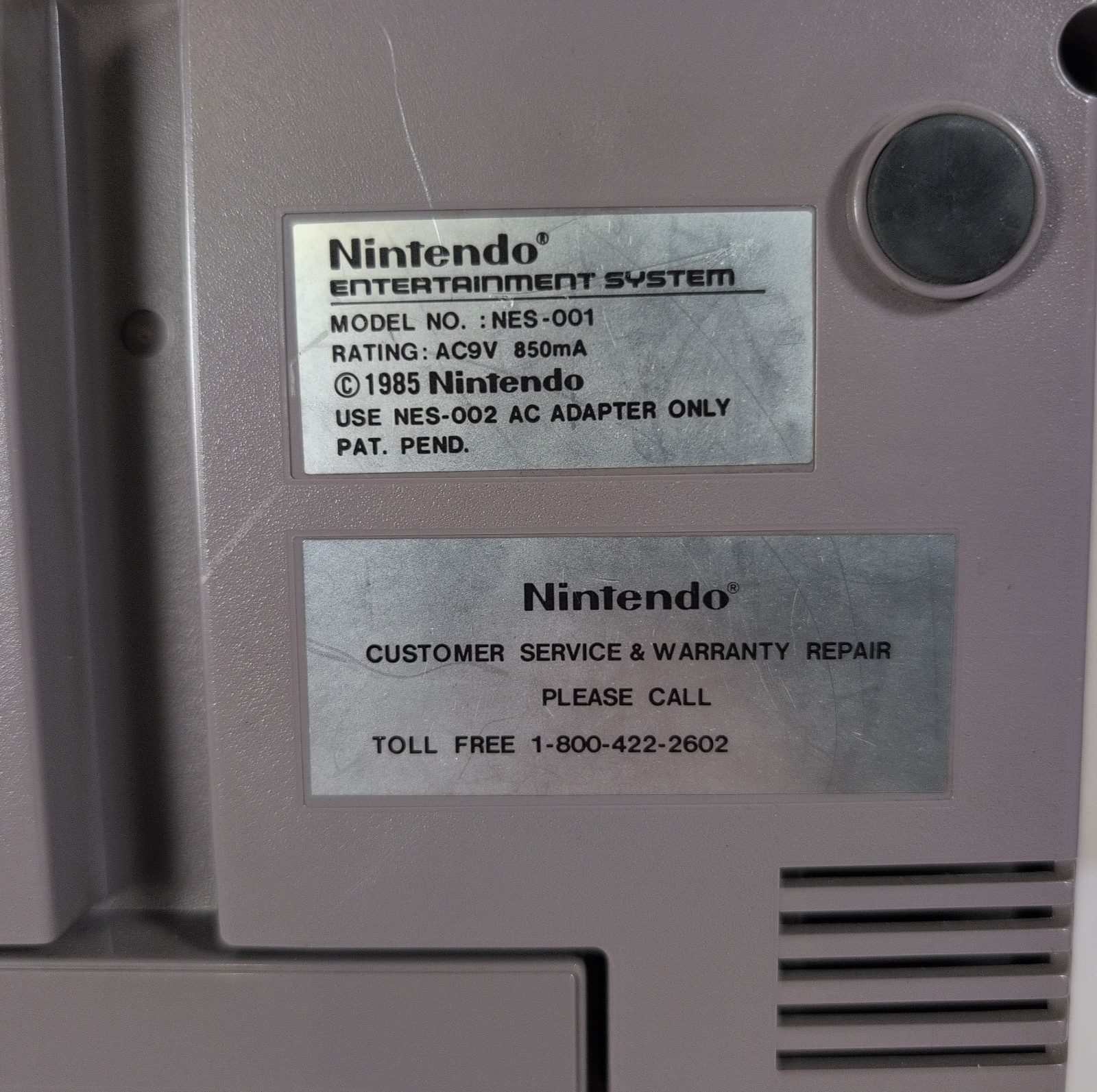 Nintendo NES-001 Console W/ Mario Duck Hunt Controller Light Gun Tested Working