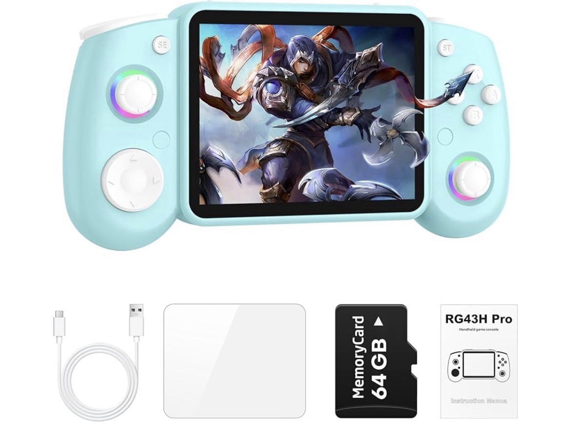 RG43H PRO Retro Handheld Game Console,4.5 Inch IPS Screen, RK3562 Quad-Core Cpu,