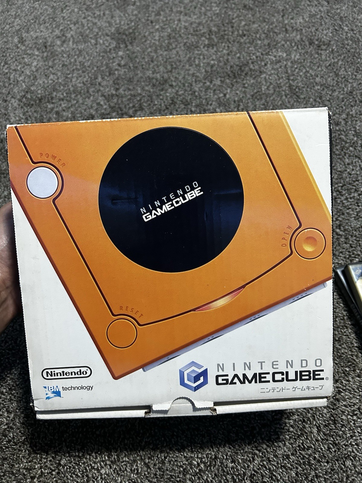 Nintendo GameCube Orange DOL-001 Game Console Tested US/Canada Discs Bundle