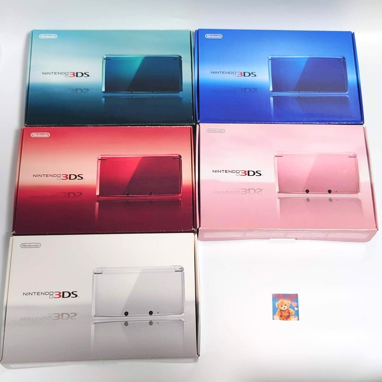 Nintendo 3DS Console w/Box Manual Adapter White Red Pink Green Blue Tested Japan