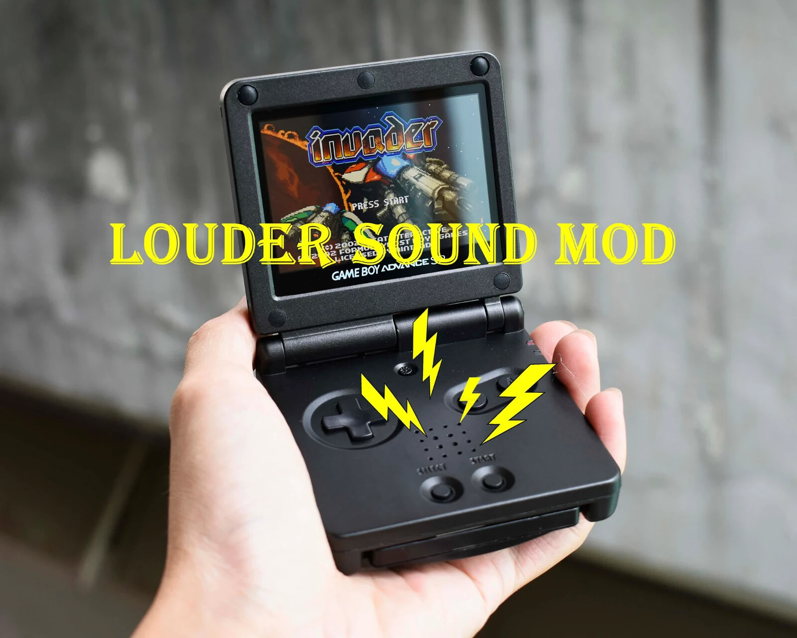 Backlit IPS LCD GBAsp Mod Nintendo Gameboy Advance SP Clear Yellow