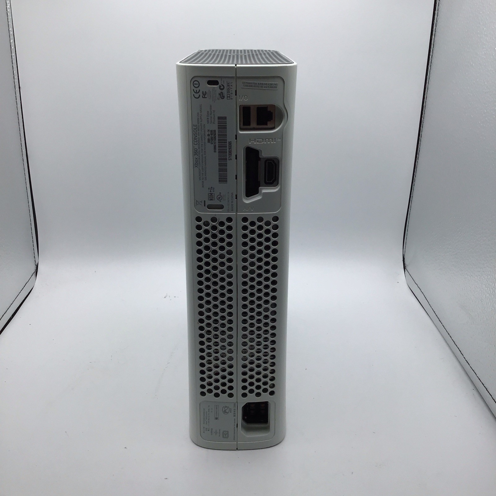 Microsoft Xbox 360 Console White Fat System w/ Power Supply & HDMI Cable Used