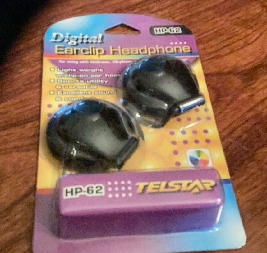 Vintage Telstar digital earclip headphone new 2002