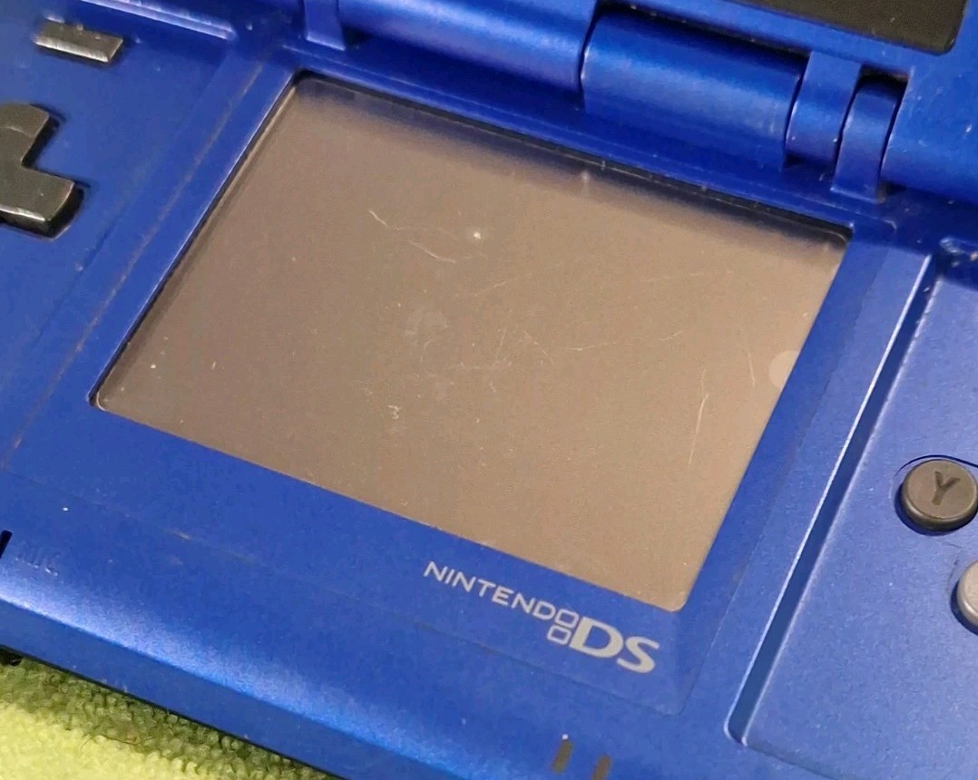Y2k Nintendo DS NTR-001 Fat Phat Blue Console MINT SCREENS Tested Works Game Boy