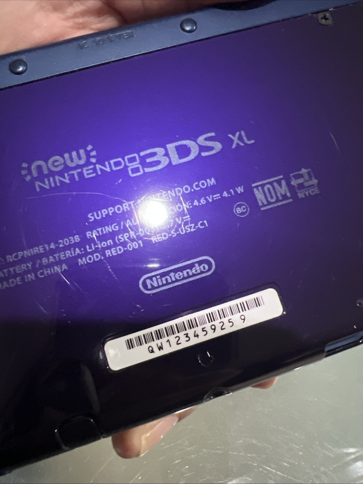 Nintendo 3DS XL Galaxy Edition Handheld Console System Purple & Super Smash Bros