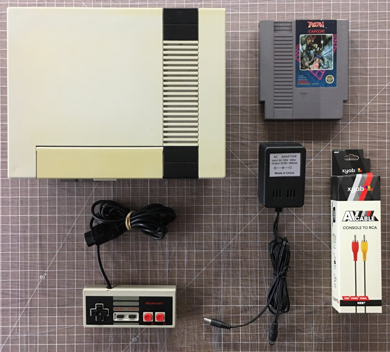 Nintendo NES Console System Bundle w/ Controller, Power Adapter, AV Cable & Game