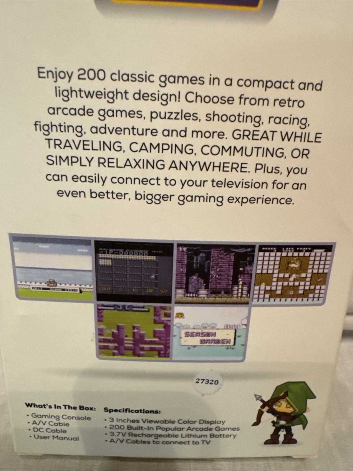 Merkury Innovations Arcade Fun Portable Game Console 200 Games