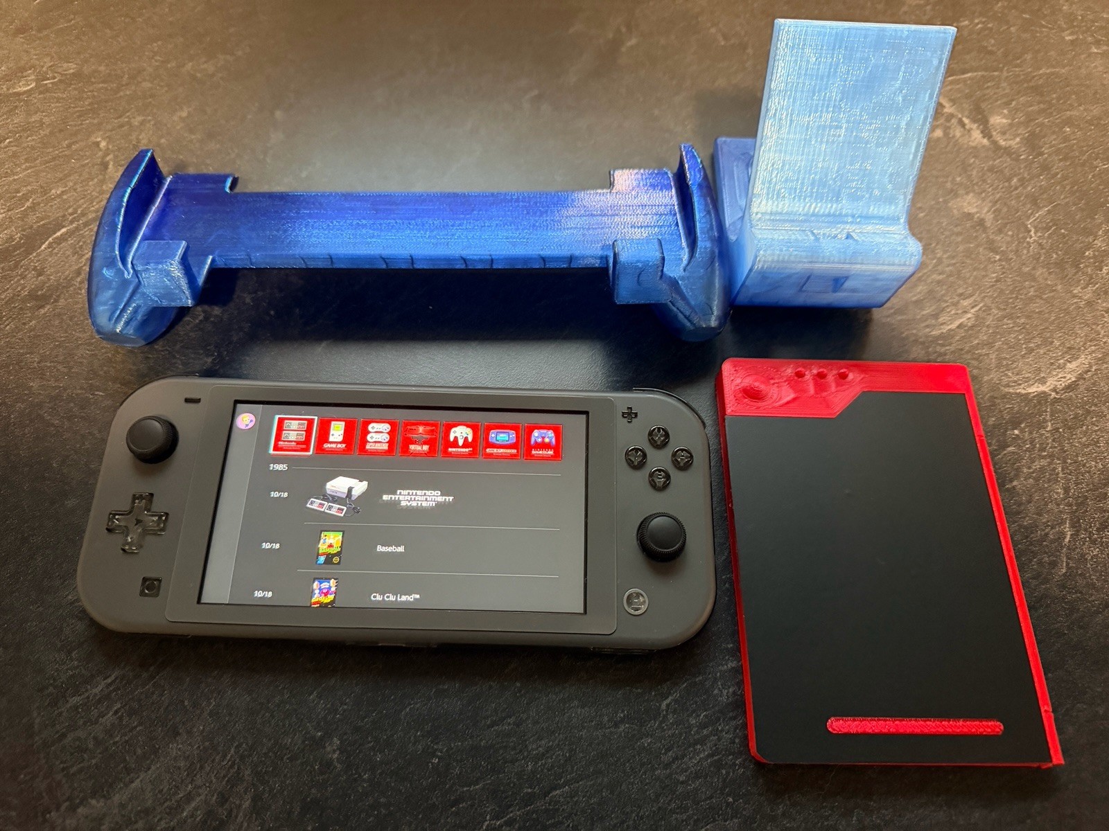 Custom Nintendo Switch Lite 288GB Hall Effect Clear Smoke Grip BUNDLE Tested