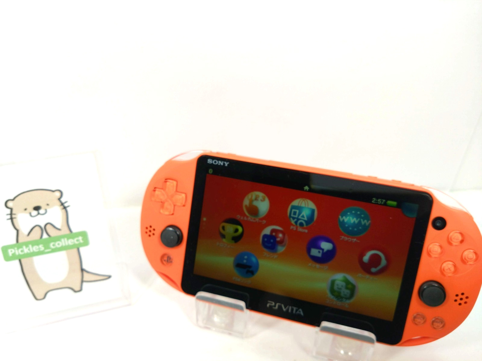 PS vita Neon Orange PCH-2000 ZA24 Console only Wi-Fi PSV Tested Sony 0529J