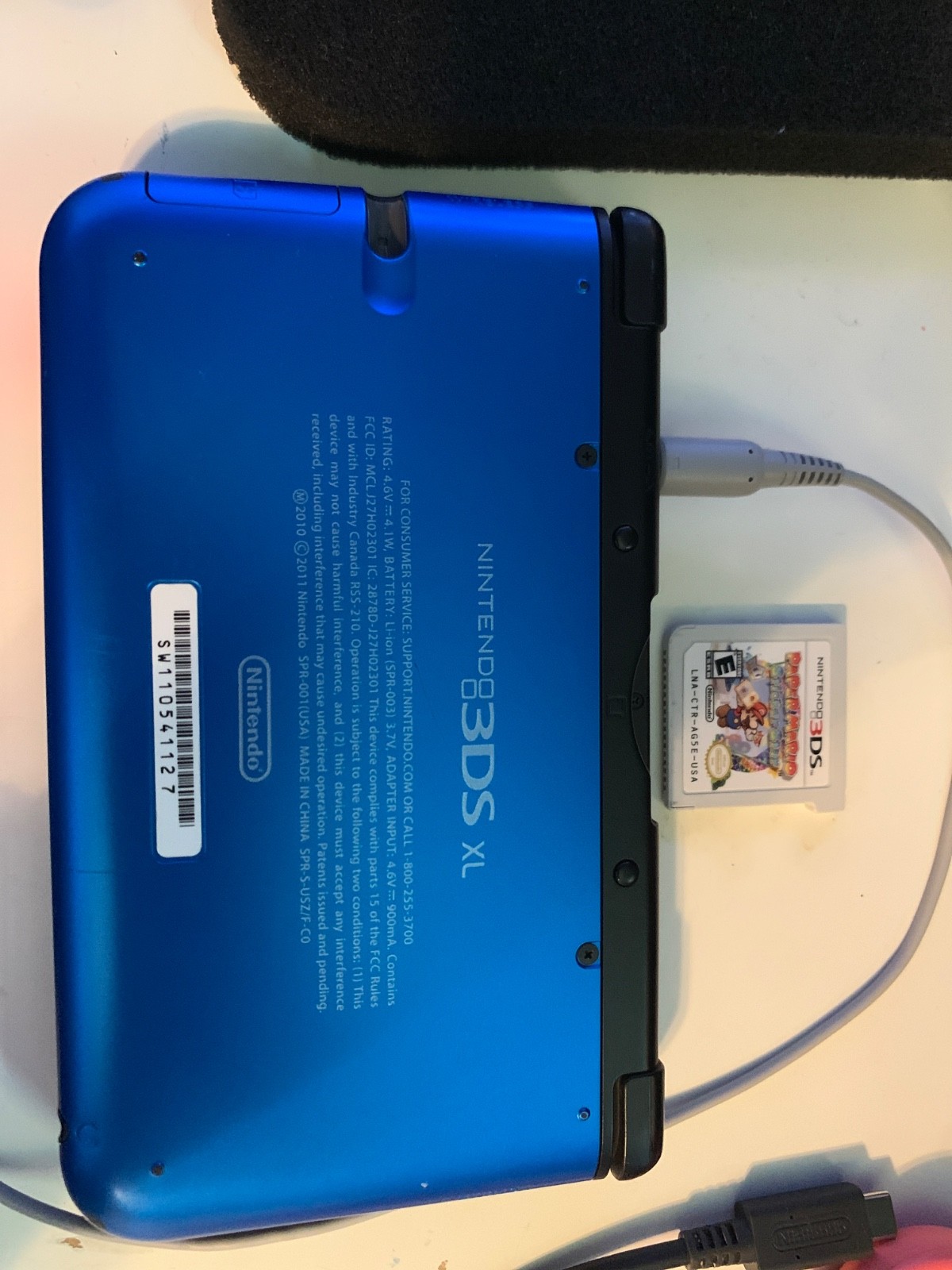 Nintendo 3DS XL Black & Blue w/ Charger + Games – Tested Works Perfectly