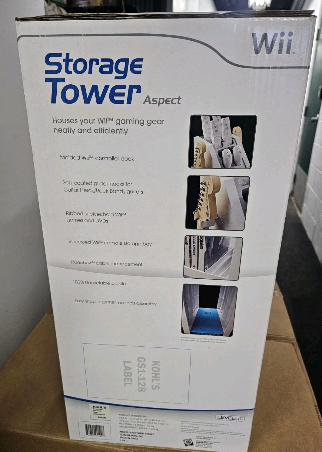 Nintendo Wii 2010 White Storage Tower Level Up Aspect Gaming NEW FACTORY SEALED