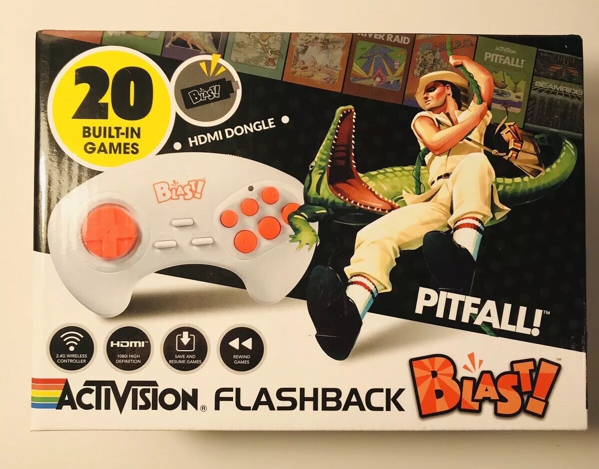 ActiVision Flashback Blast PITFALL 20 Built-In Games Retro Classic HDMI Gaming