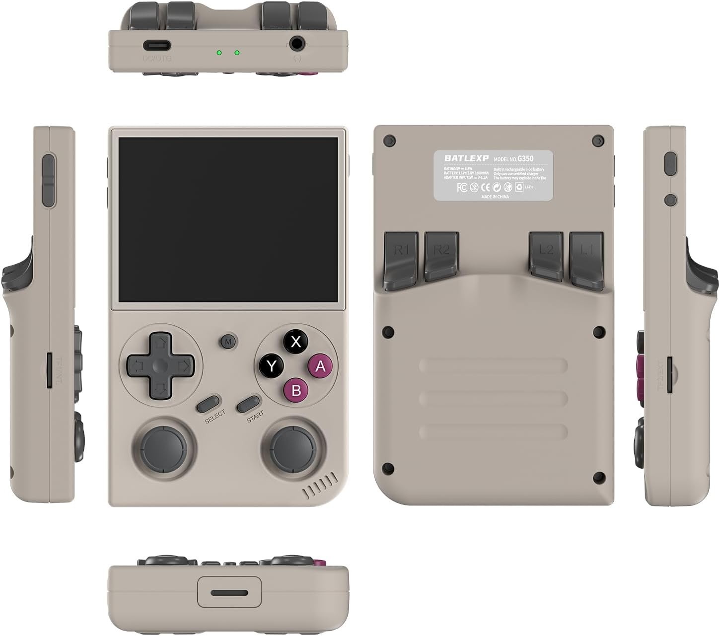 G350 Retro Handheld Game Console , Preload 4371 Games 3.5 Inch IPS Screen 320…
