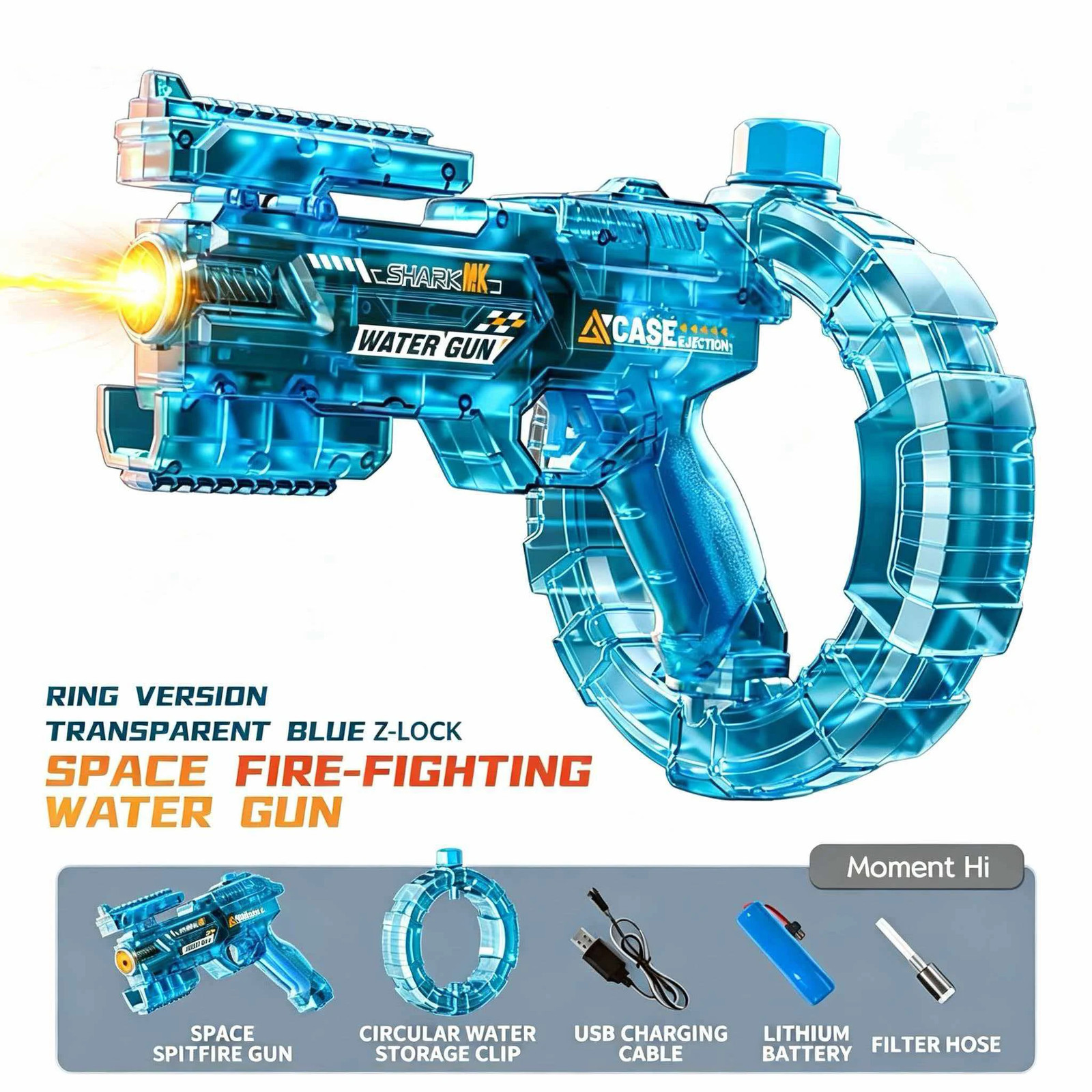 Simulated Firing and Recoil Electric Water Gun Toys Children Automatic Sensor Li
