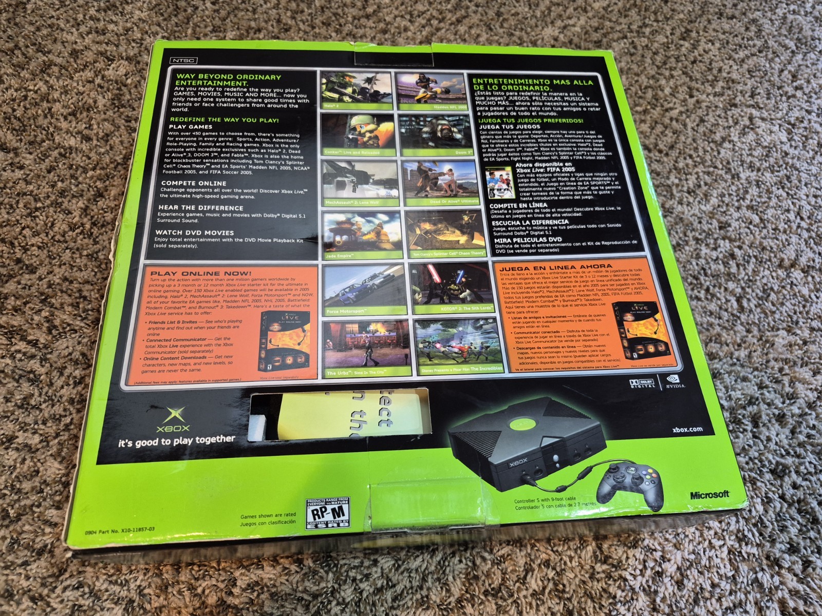 Xbox Original Console 100% Complete in Box CIB Box VERY NICE! TESTED WORKING
