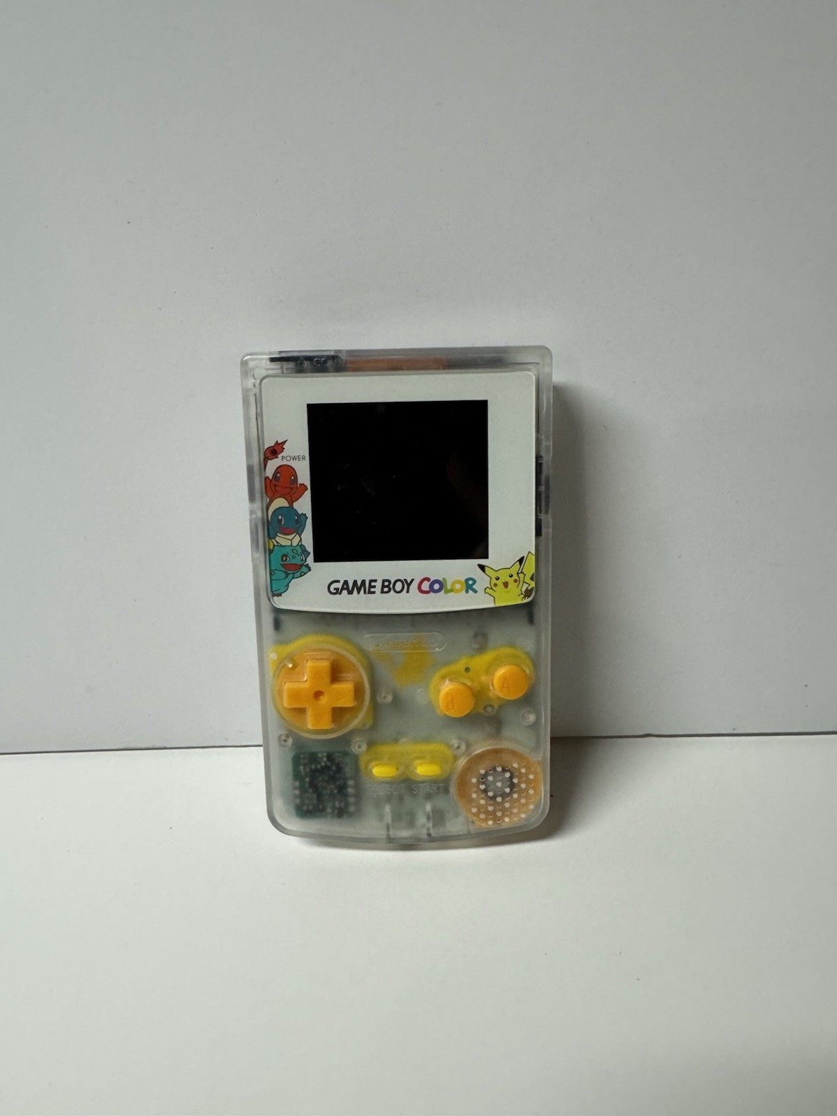 Gameboy Color – Pikachu Edition Clear Shell Custom – Tested And Working! – VGC