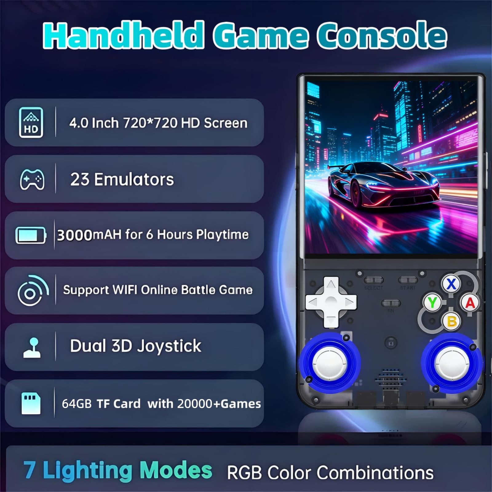 Blorkbuy R36 Ultra Retro Handheld Game Console, 4.0-Inch 720×720 IPS HD Displ…