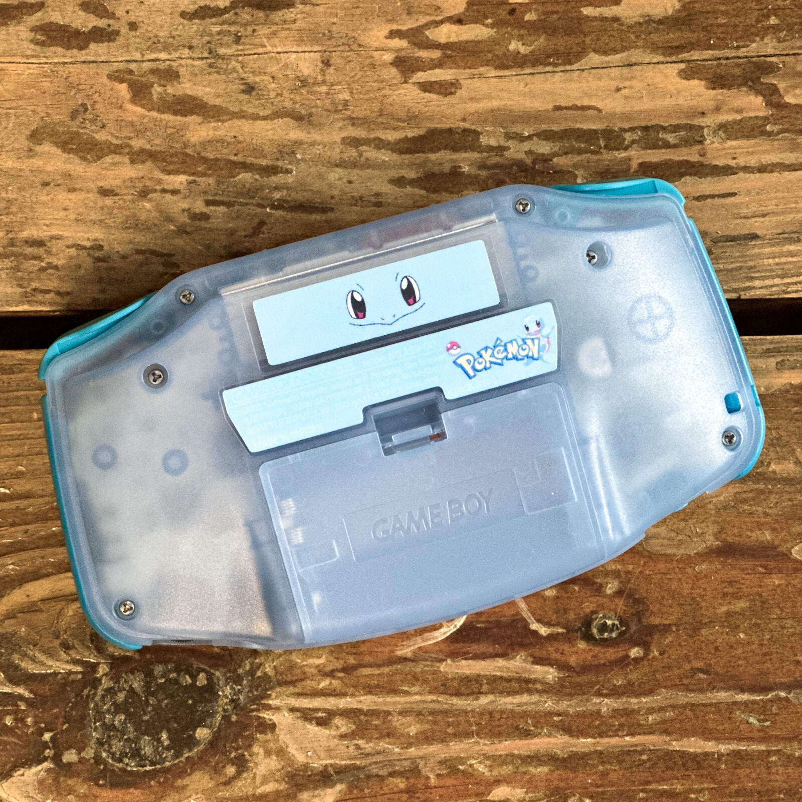 Nintendo Game Boy Advance GBA System 101 Backlit IPS LCD Pokemon SQUIRTLE Blue