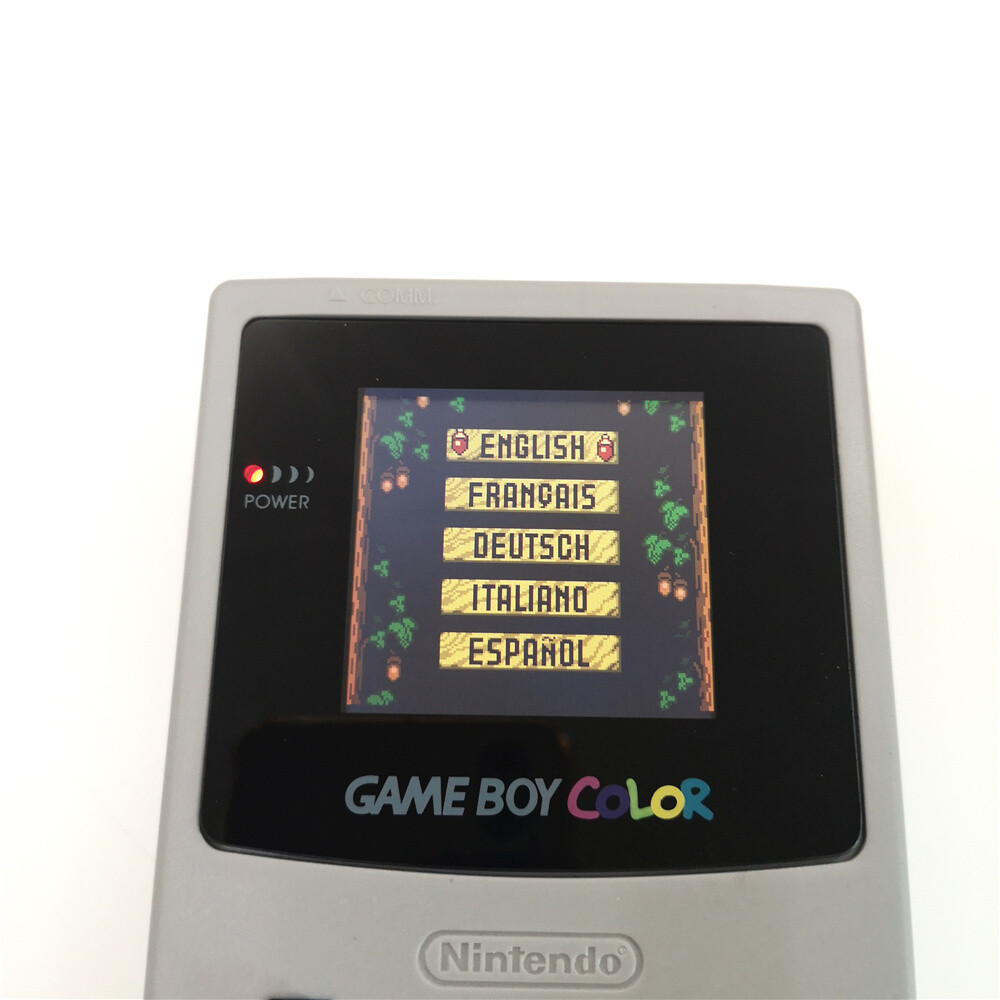 Gray Retrofit Game Boy Color GBC Console With Highlight Back Light LCD