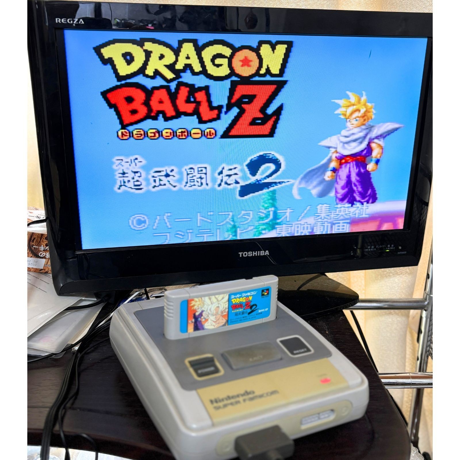Nintendo Super Famicom Console Set w/2 Controllers + 8 Games Tested SNES