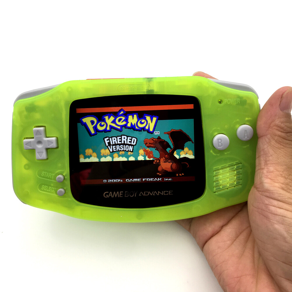 Luminous Clear Yellow 10 Levels Backlight V2 IPS Game Boy Advance GBA Console