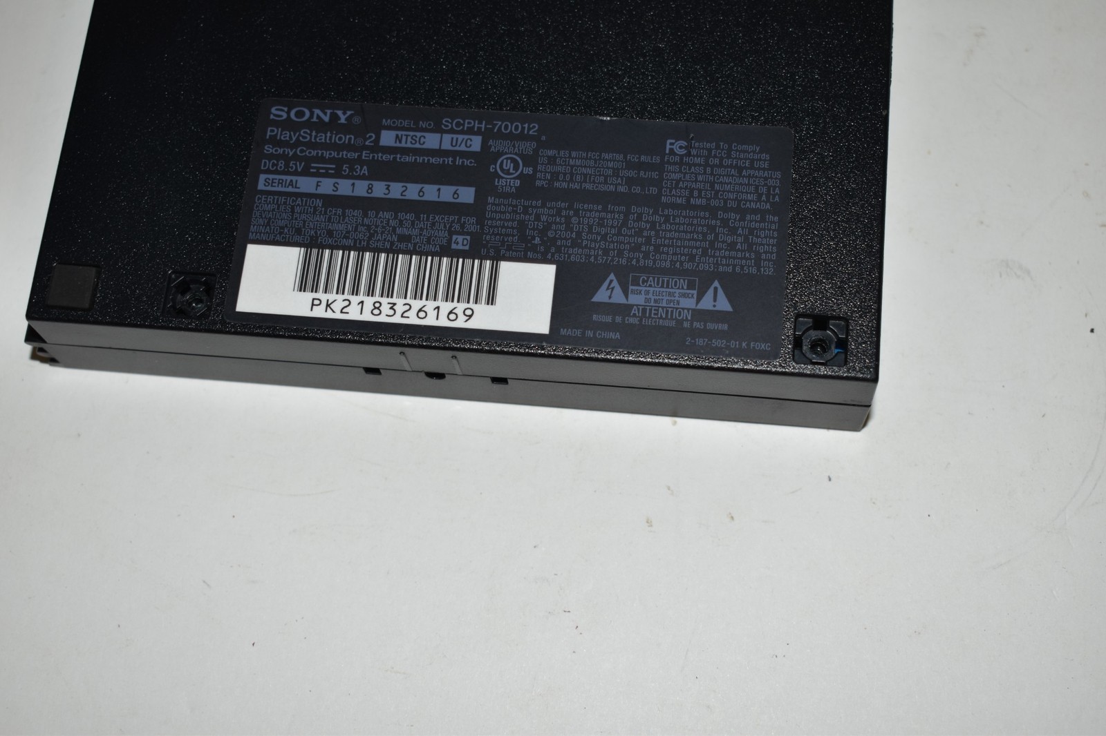 SONY PLAYSTATION 2 MODEL SCPH-70012 – CASING ONLY (SPM31)