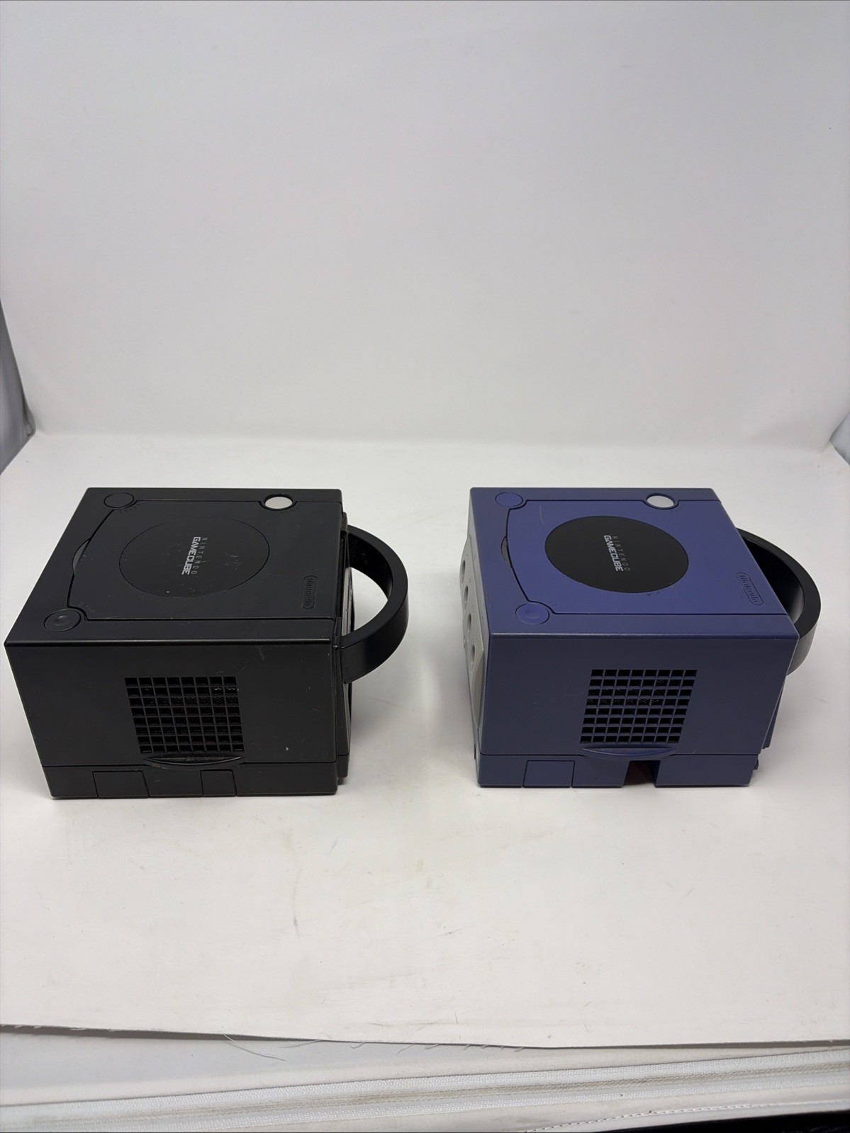 x2 Nintendo GameCube Black Indigo DOL-001 Consoles Only Untested