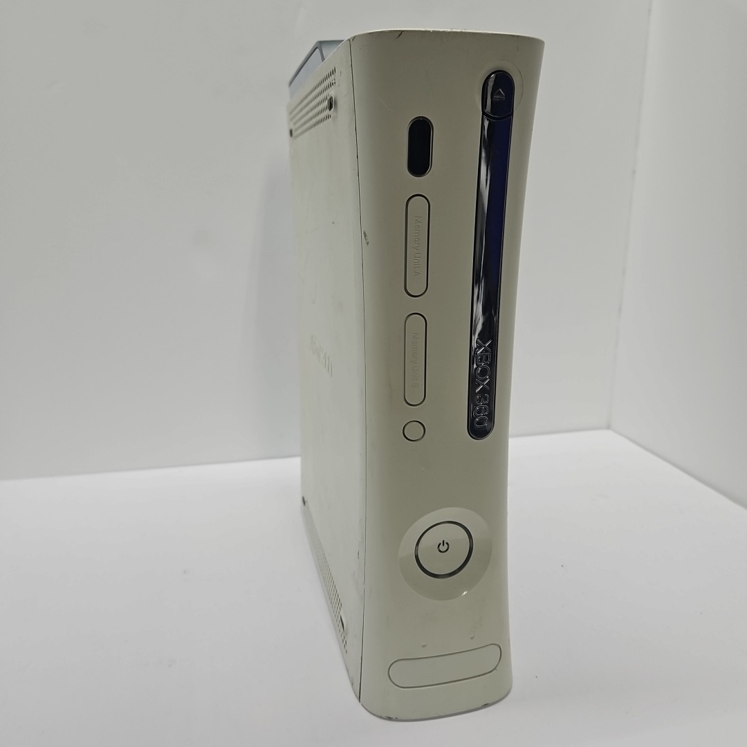 Microsoft Xbox 360 White 20GB Console Only Works Stuck Disc Drive Has Been Reset