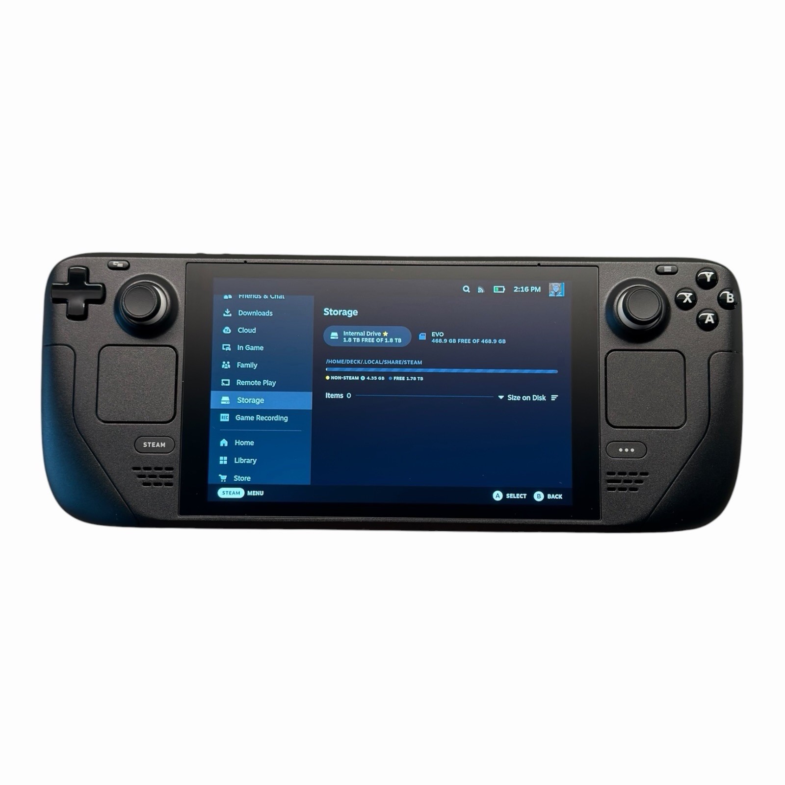 Valve Steam Deck 1010 Anti-Glare 2TB Gaming Handheld Console Clear + 512GB SD