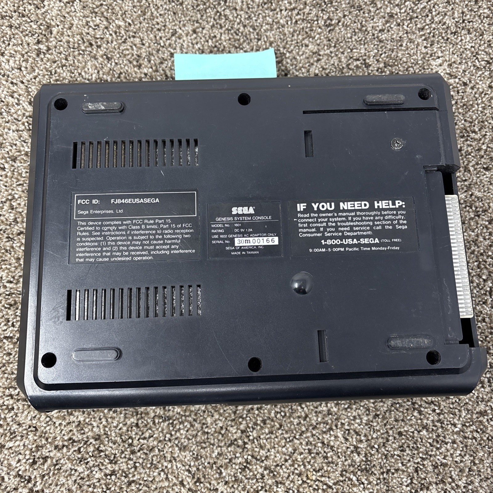 Sega Genesis Model 1 Console Only NON TMSS 16 Bit Model 1601 Tested READ