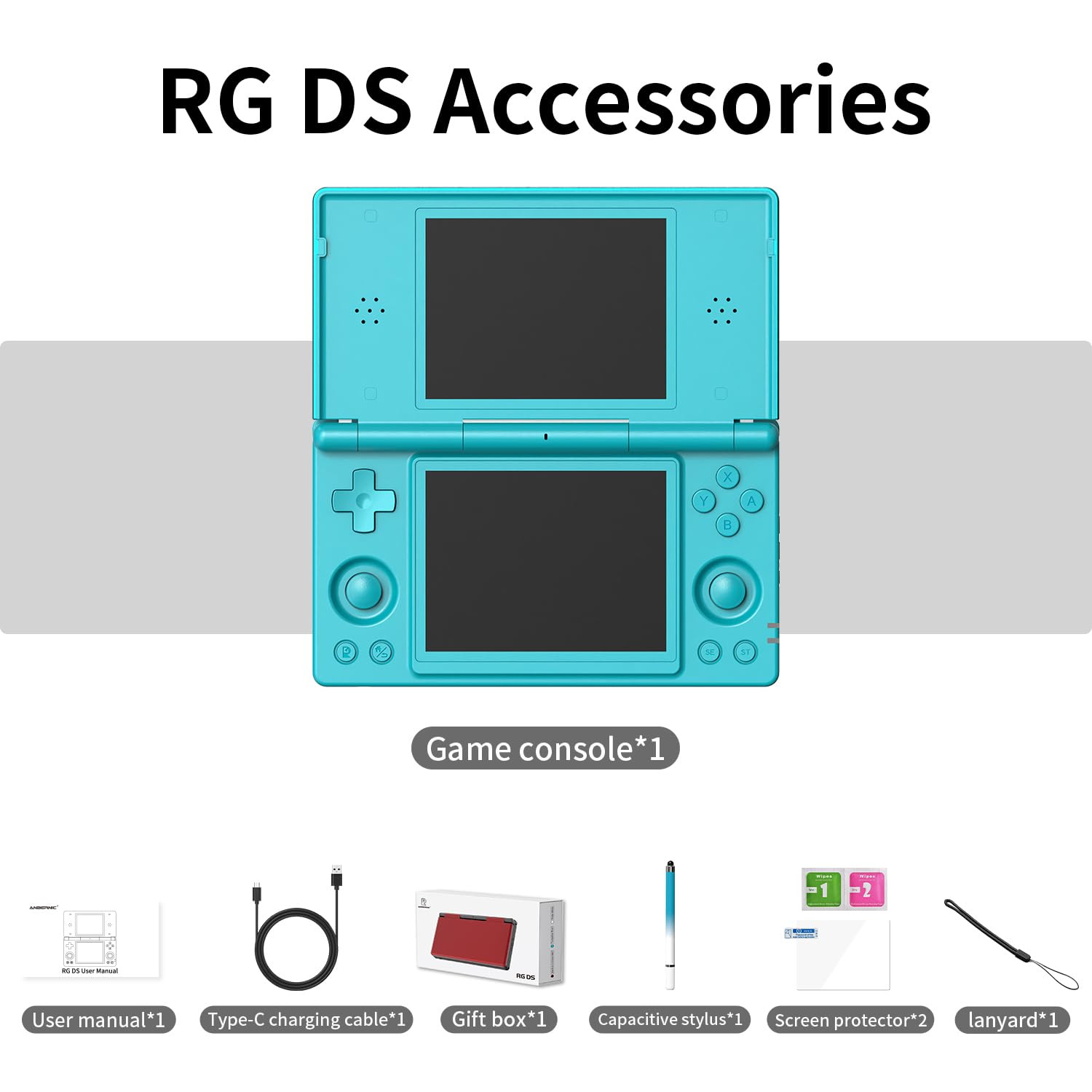 RG DS Foldable Handheld Game Console RK3568 Anbernic RG DS Android 14 System Two