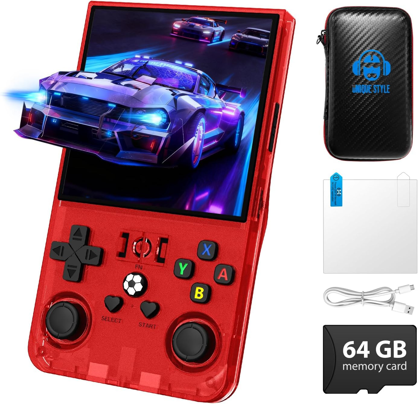 R36MAX Handheld Game Console, Retro Gaming Console with 4000Mah Battery 4.0”IPS