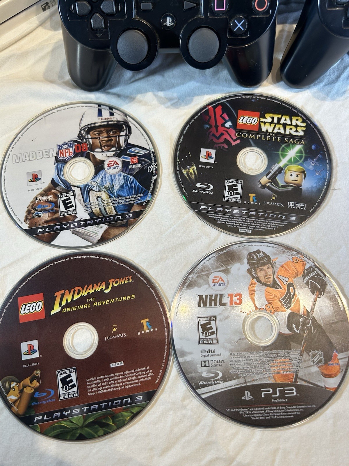PlayStation 3 – PS3 Fat 80GB CECHL01 Console Bundle w/ 2 Controllers & 19 Games