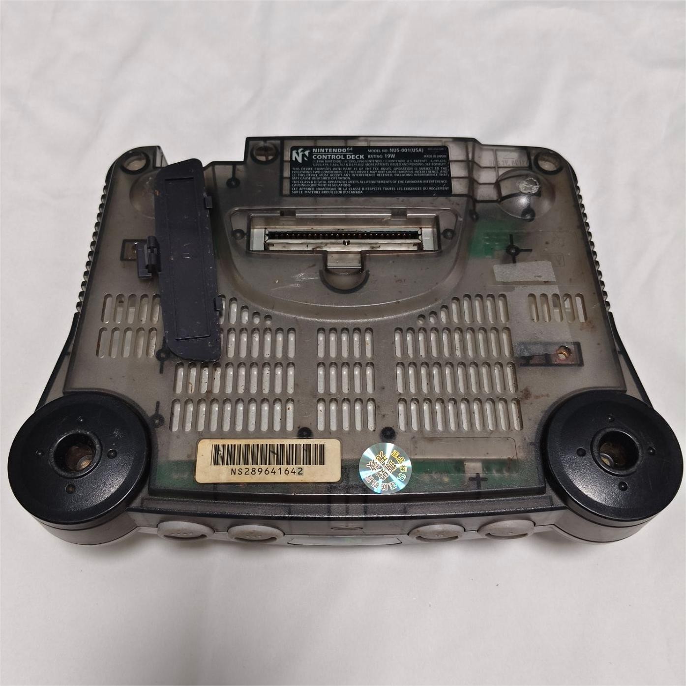USA Nintendo N64 Console Systemv Clear Gray Shell Bundle W/Oem controller Cords