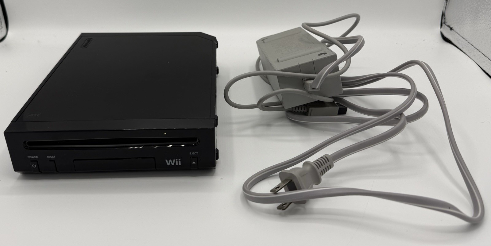 Nintendo Wii RVL-101 Black Home Console w/ Power Adapter, Wi-Fi, NTSC-U/C