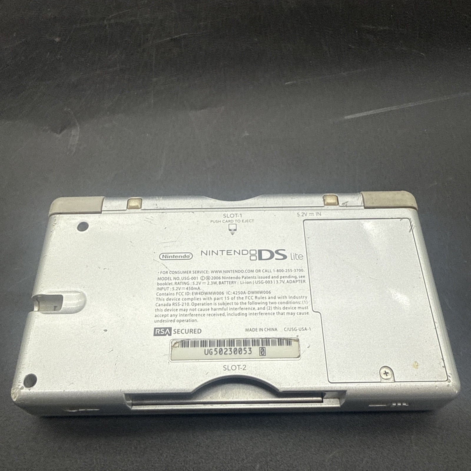 Nintendo DS Lite Console Light Gray With Nintendo Ds Super Mario