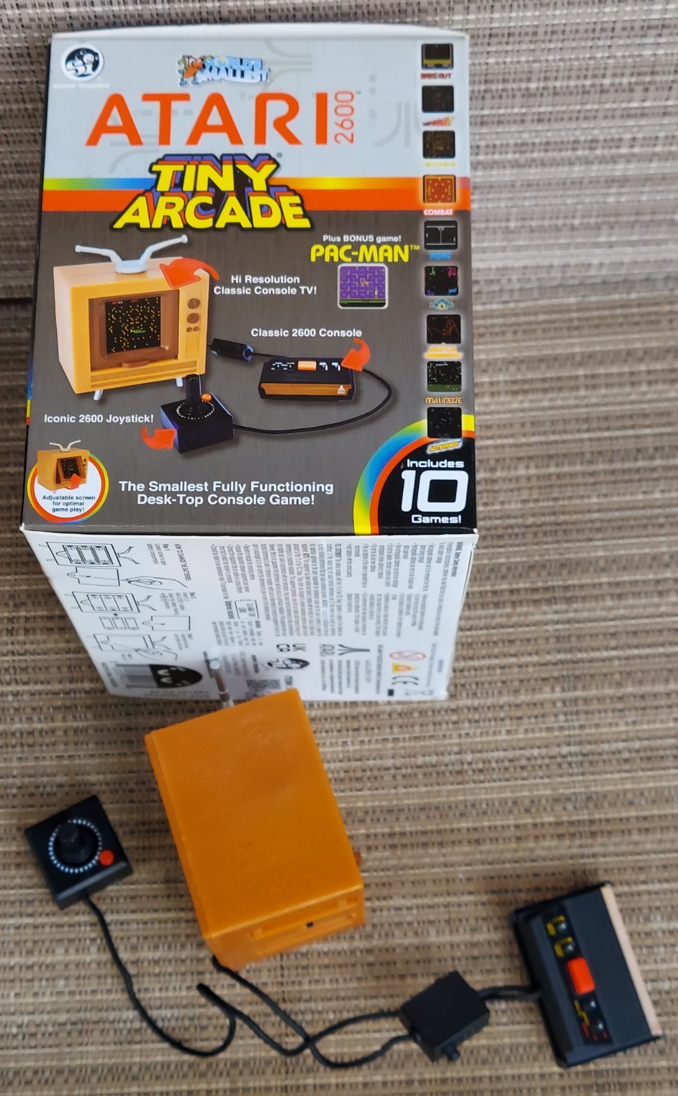 ATARI 2600 World’s Smallest TINY ARCADE Console 10 Games 80’s Retro TV NICE